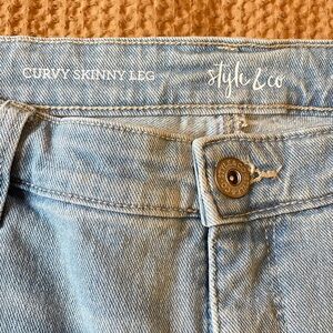 style & co curvy skinny leg jeans